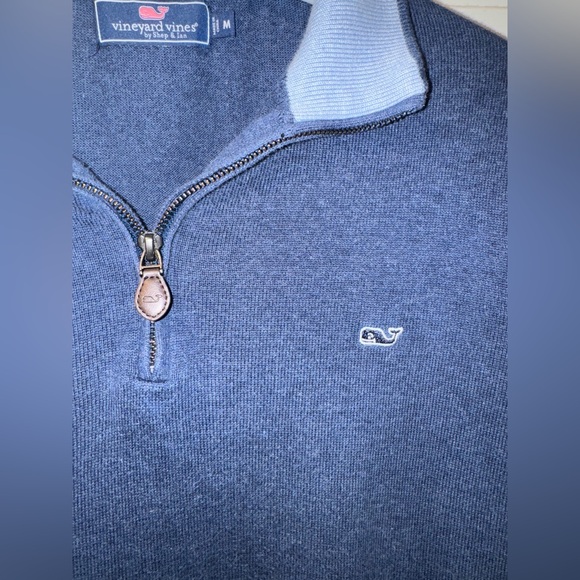 Blue 1/4 zip sweater - Picture 2 of 3